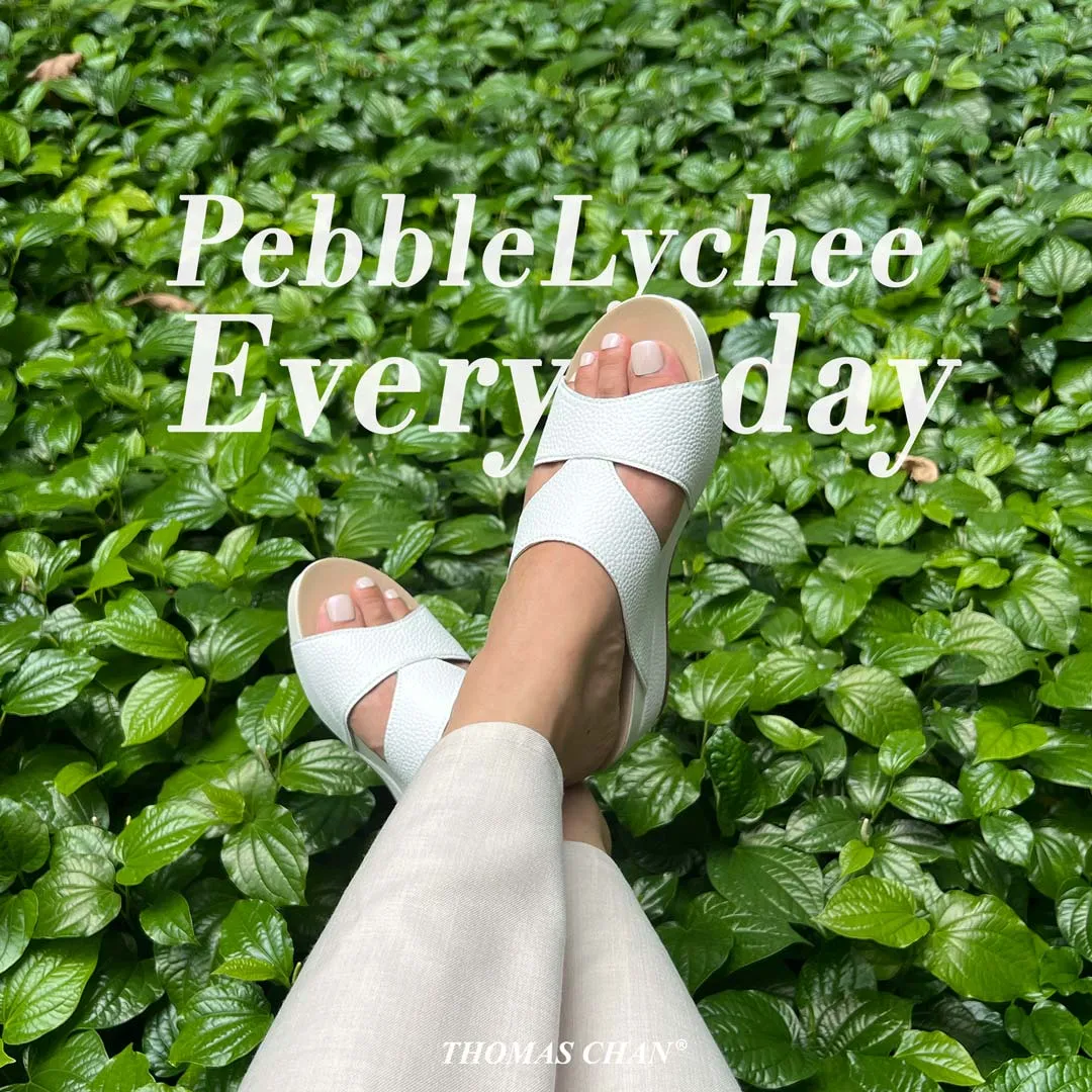 [20% off at cart] Pebble Lychee Everyday Low Wedge Slides