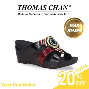 [20% off at cart] Triple Strap Bead Wedges