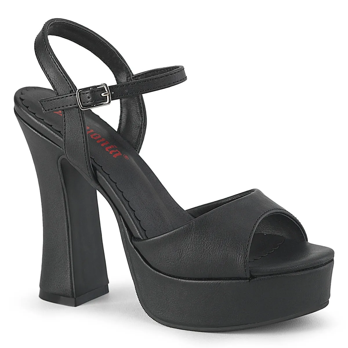 5 Inch Heel DOLLY-09 Black Pu