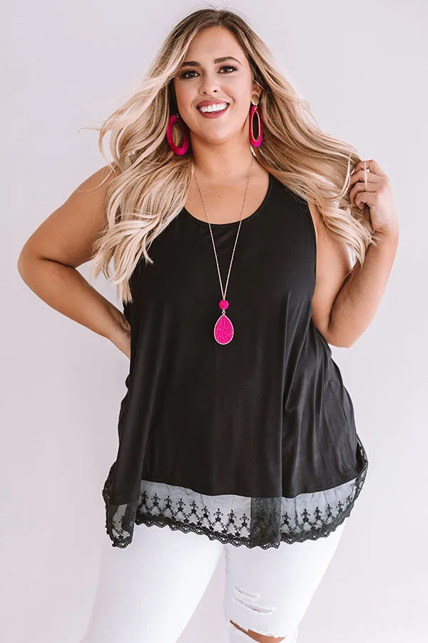 Adorable In Athens Shift Tank In Black  Curves