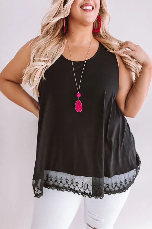 Adorable In Athens Shift Tank In Black  Curves