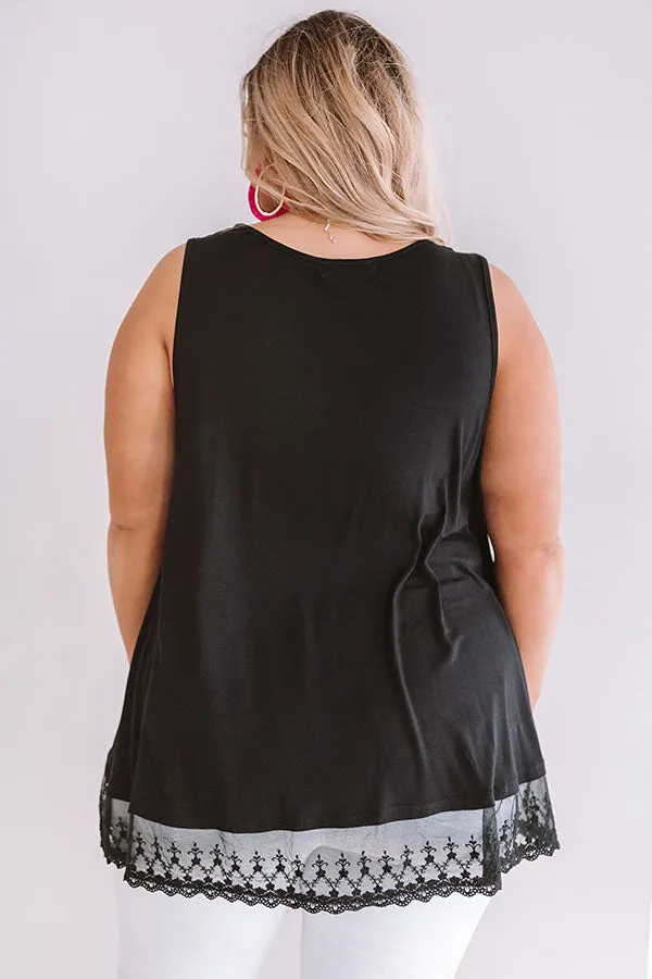 Adorable In Athens Shift Tank In Black  Curves