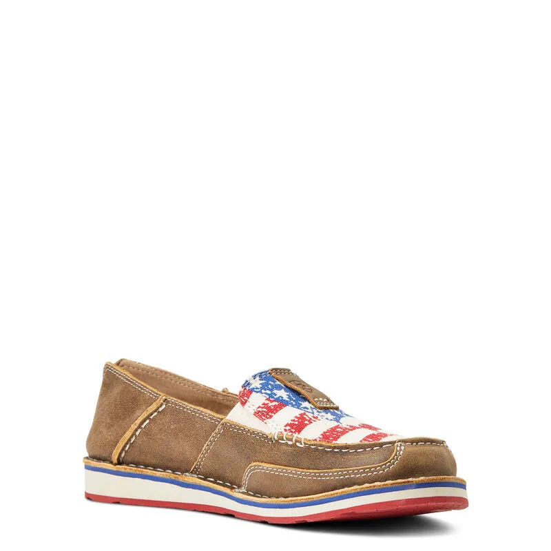 Ariat Ladies Cruiser Brown Bomber/Distressed Flag 10040359