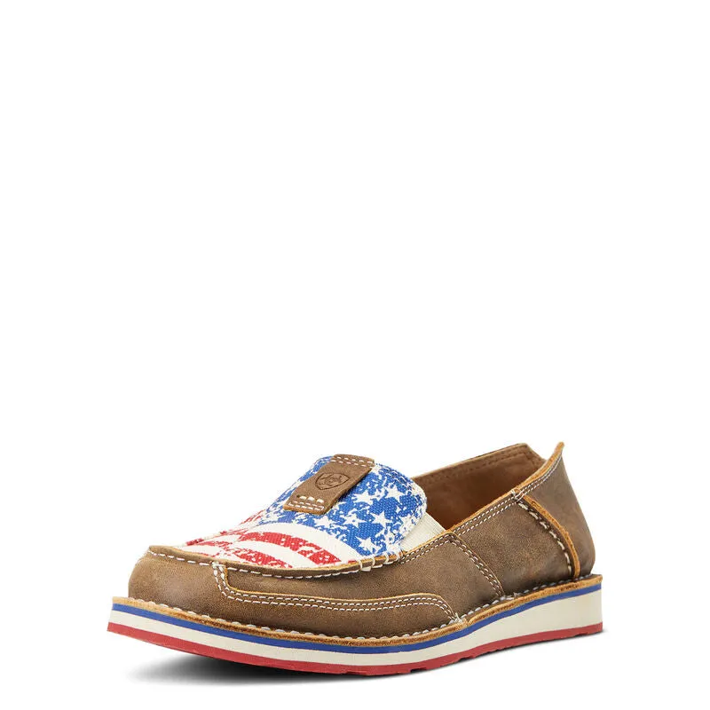 Ariat Ladies Cruiser Brown Bomber/Distressed Flag 10040359