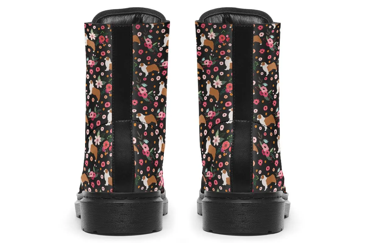 Australian Shepherd Flower Boots