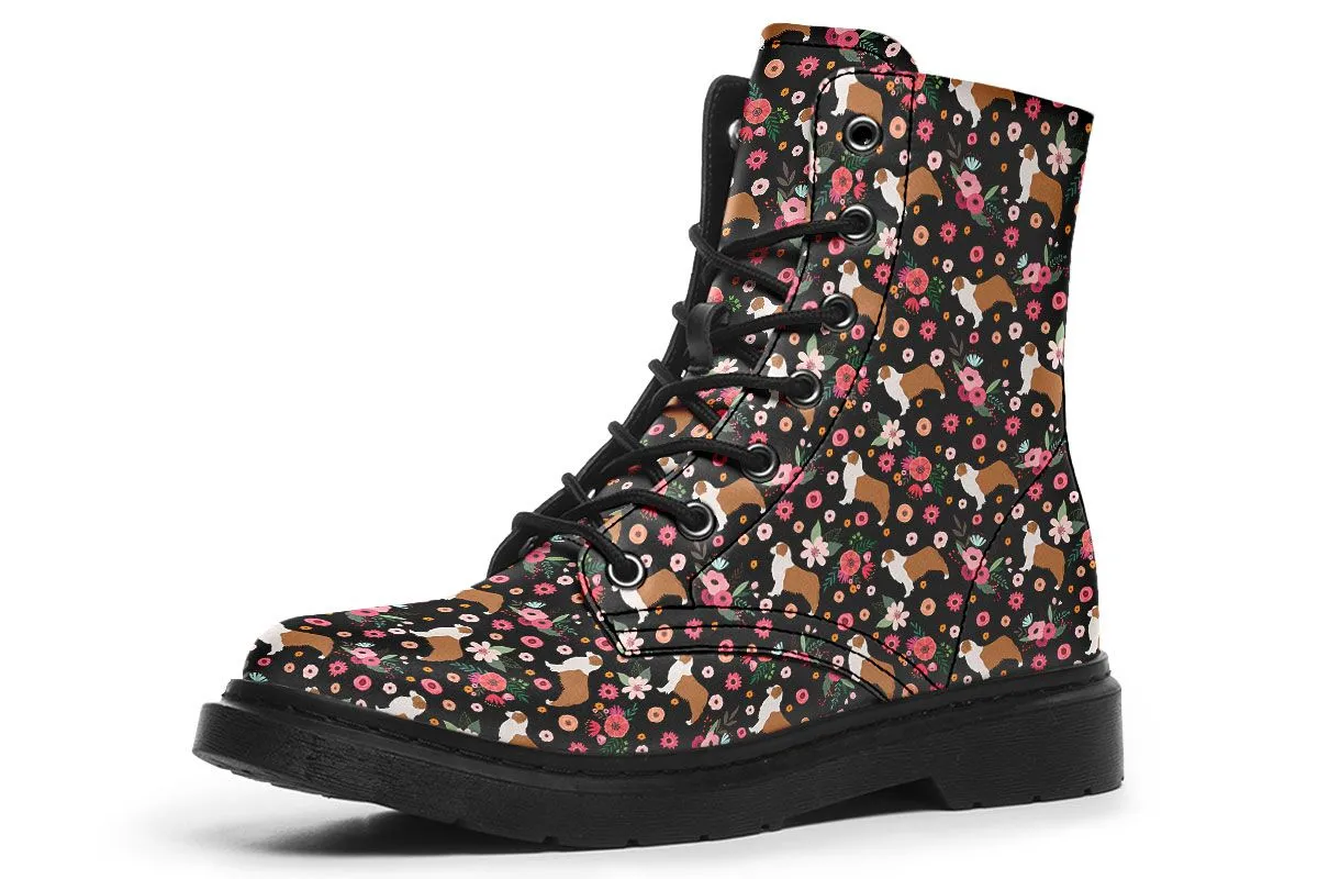 Australian Shepherd Flower Boots