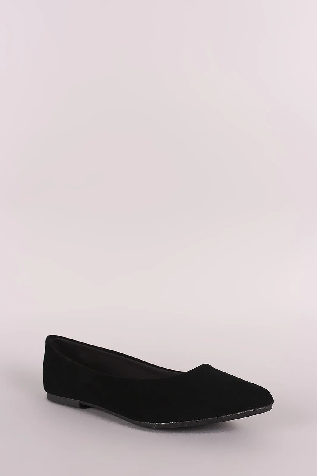 Bamboo Nubuck Pointy Toe Ballet Flat