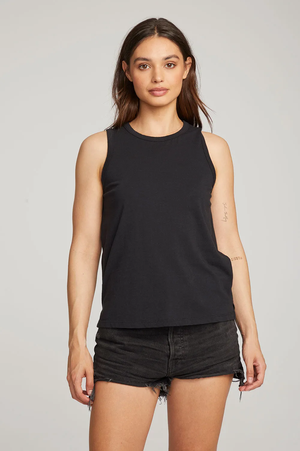 Basic Black Slit Tank