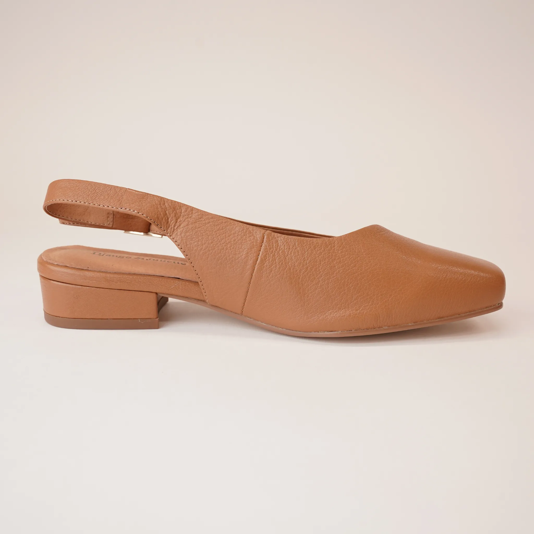 Bekasi Dark Tan Leather Flats