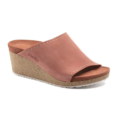 Birkenstock Namica Rivets Wedge Sandal (Women) - Earth Red Leather