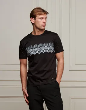 Black/Grey Zag Panel T-Shirt