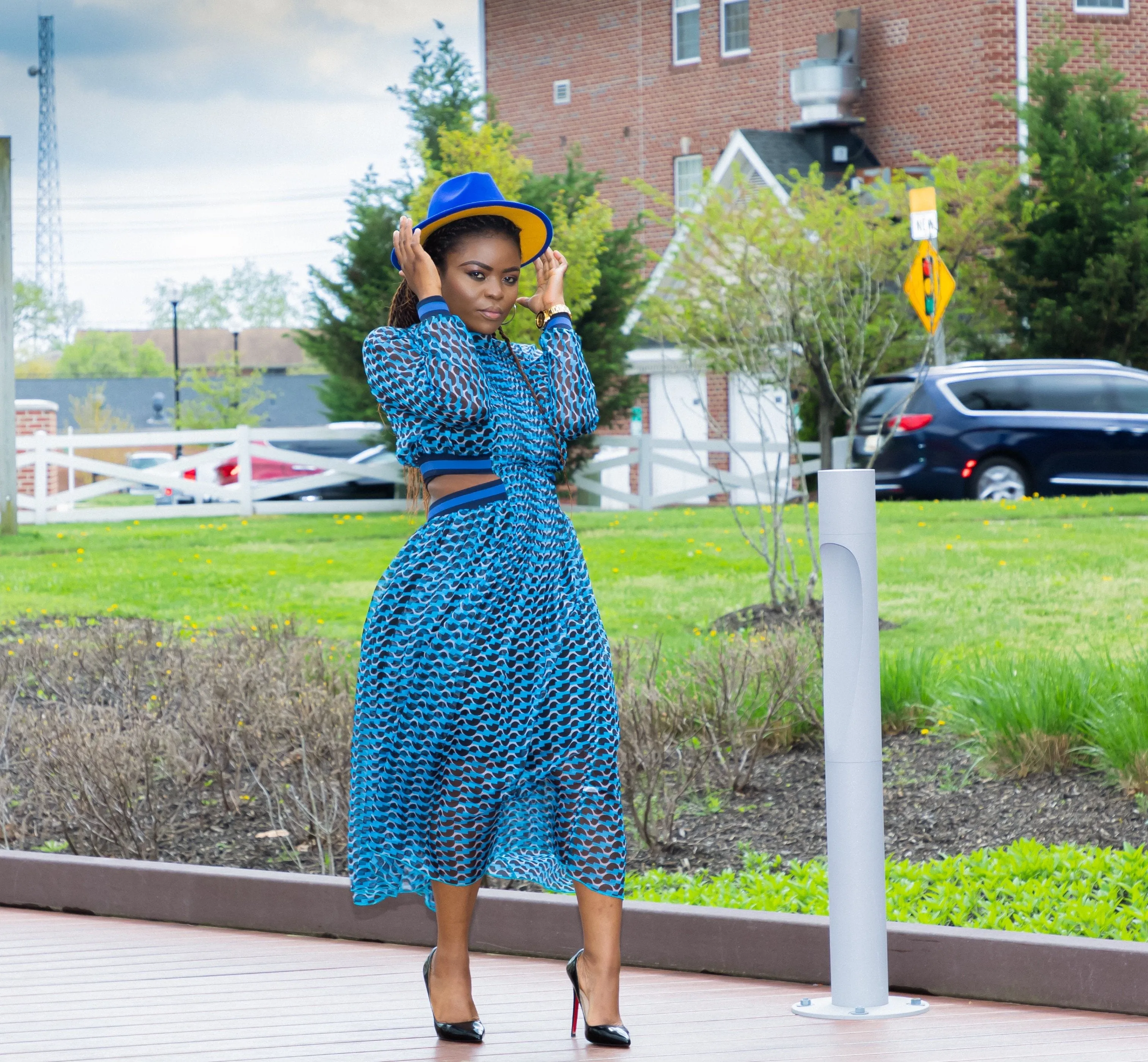 Blue Banquet Long Sleeves Maxi Print Dress