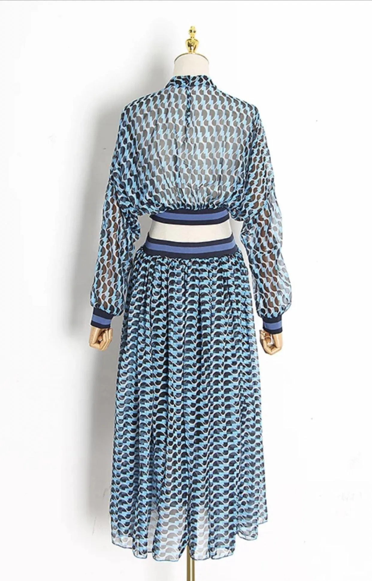 Blue Banquet Long Sleeves Maxi Print Dress