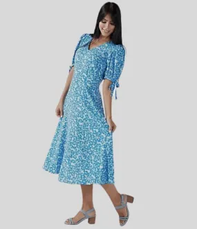 Blue Floral Rosie Midi Dress 8