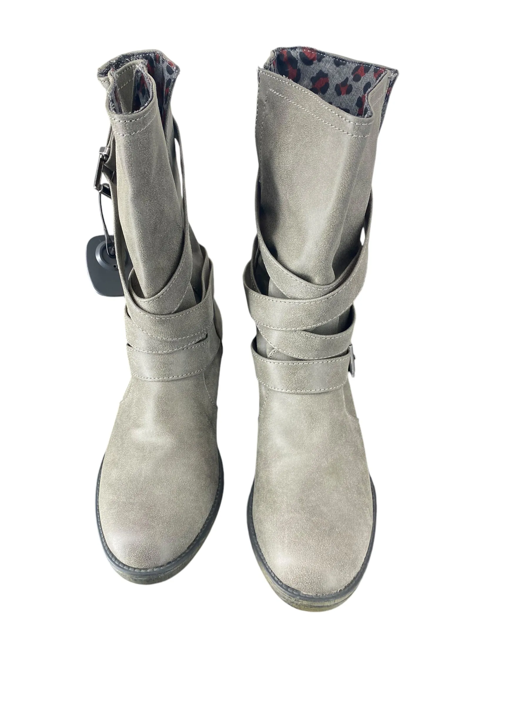 Boots Mid-calf Flats By Rocket Dogs In Grey, Size: 8.5