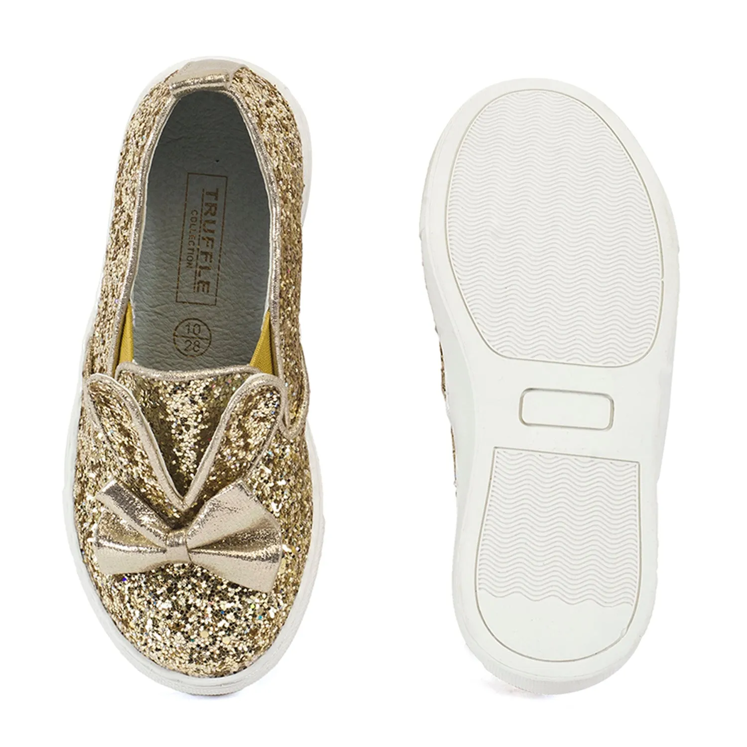 Champagne Glitter Flats