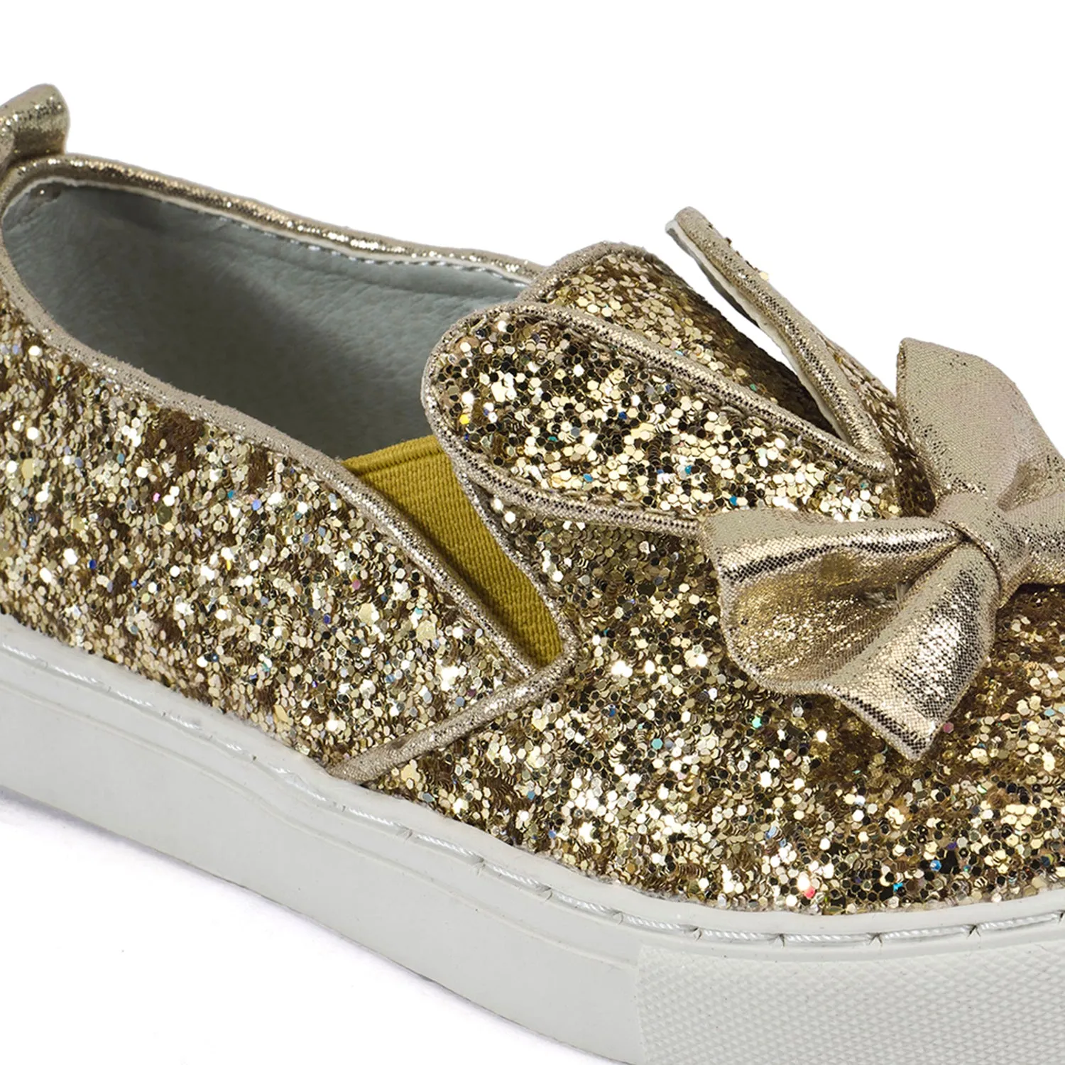 Champagne Glitter Flats