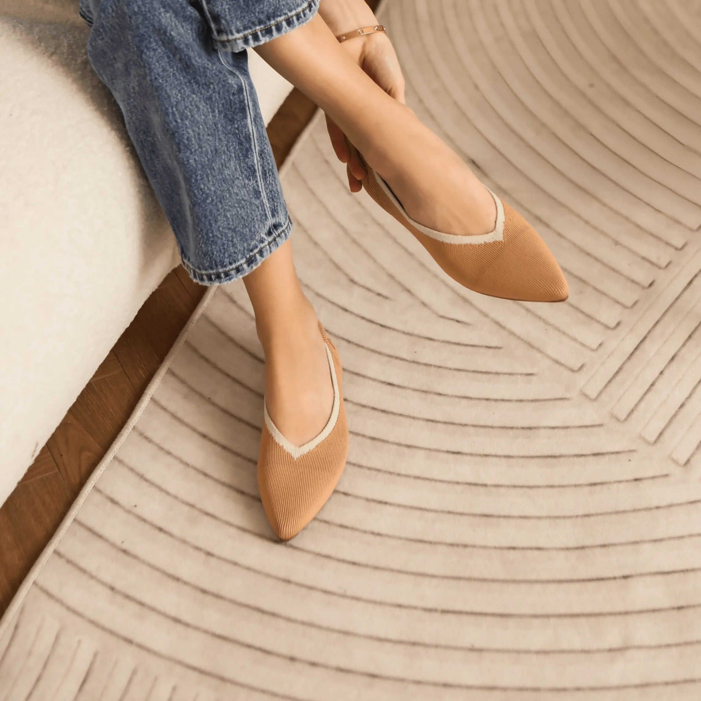 Charlotte Curved Pointed Toe Flats