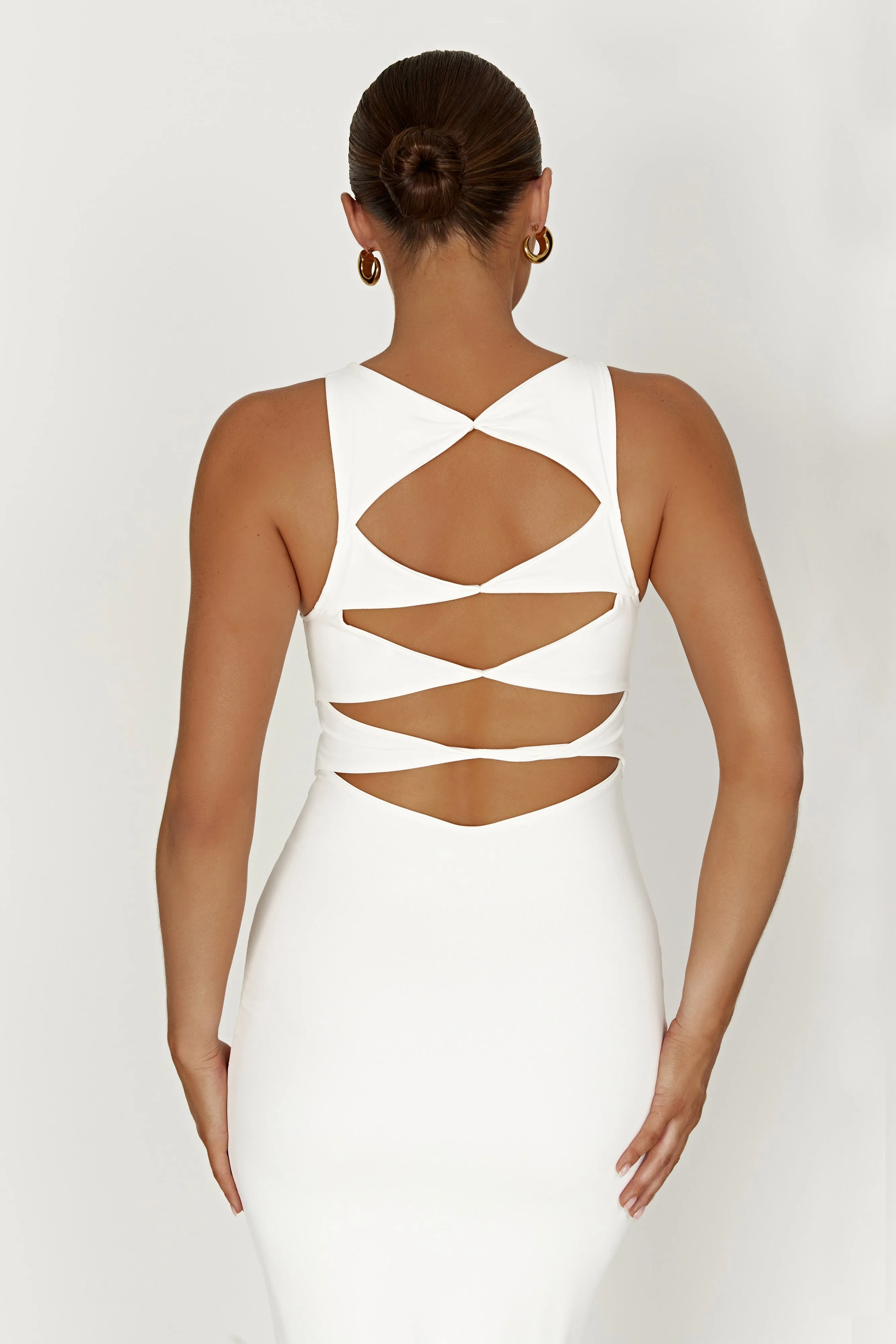 Chloe Cut Out Maxi Dress - White