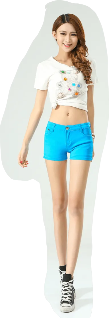 COLOR PARTY DENIM SHORTS