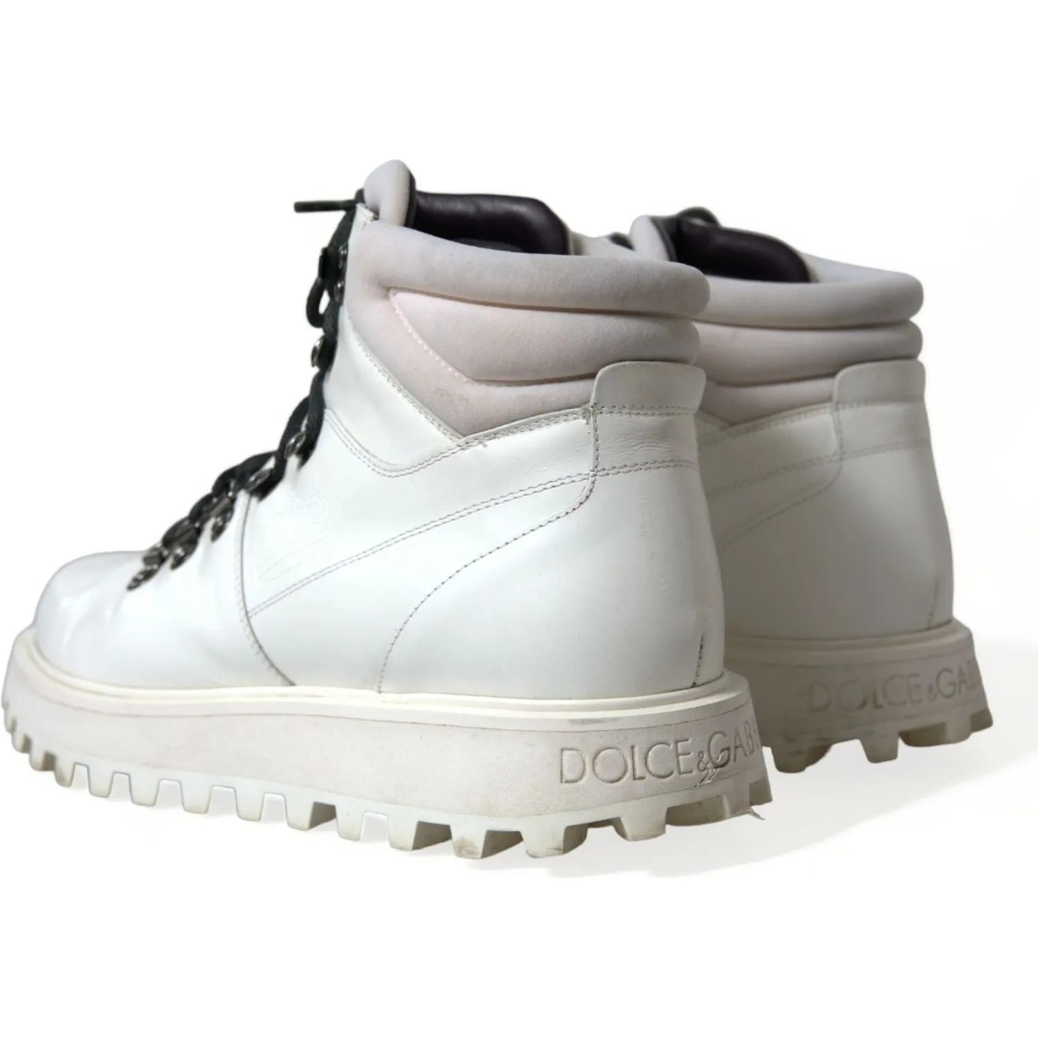 Dolce & Gabbana Pristine White Italian Ankle Boots