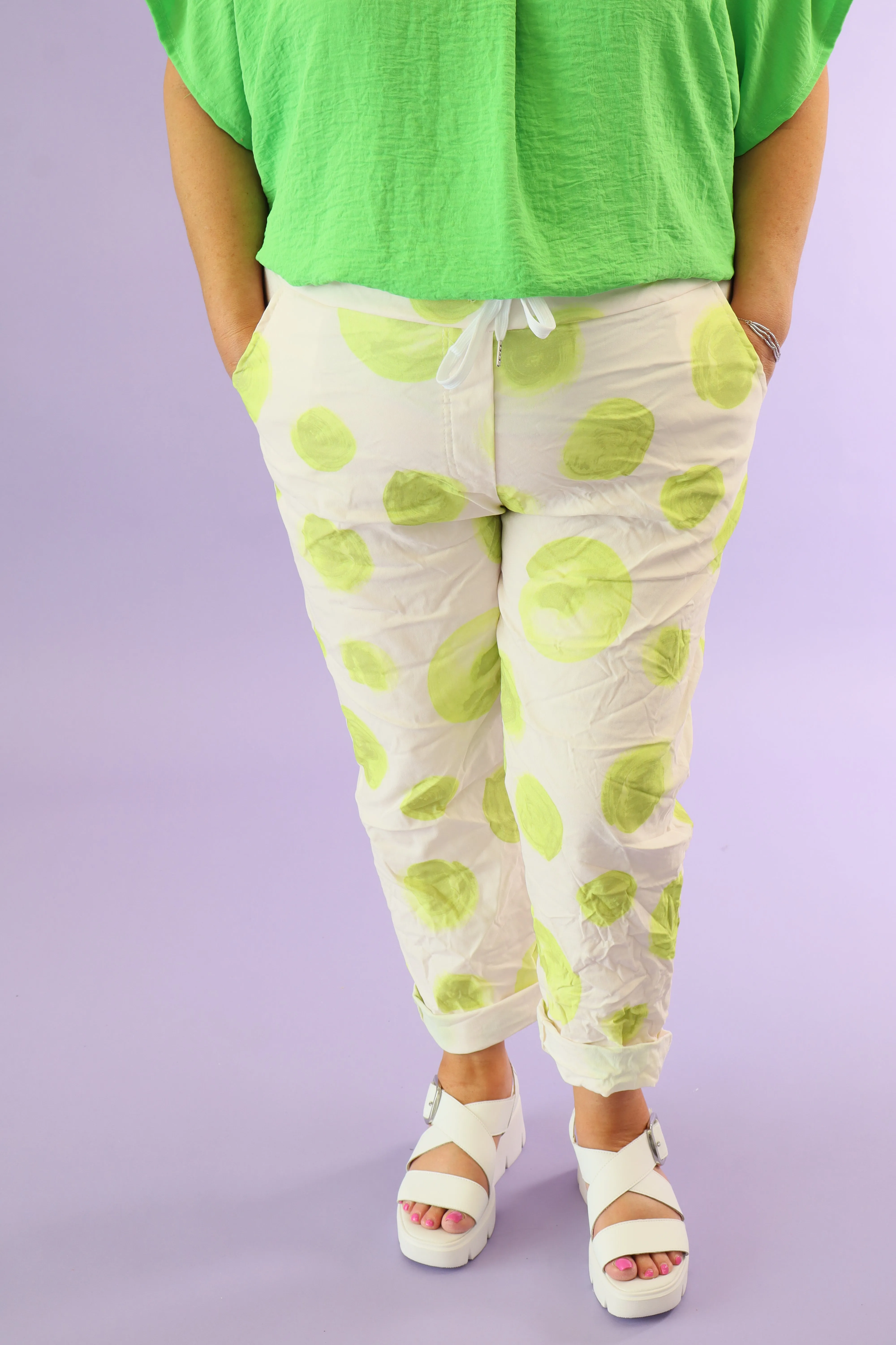 Dottie Jogger in Lime Green