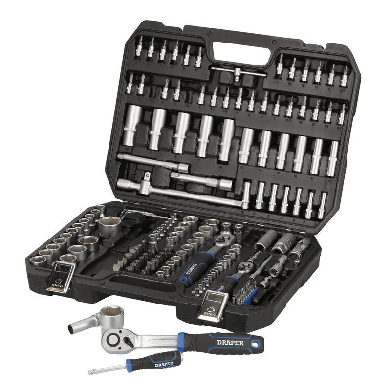 Draper 171 pieces HI-TORQ metric socket set, 1/4", 3/8" & 1/2" sq. dr. set