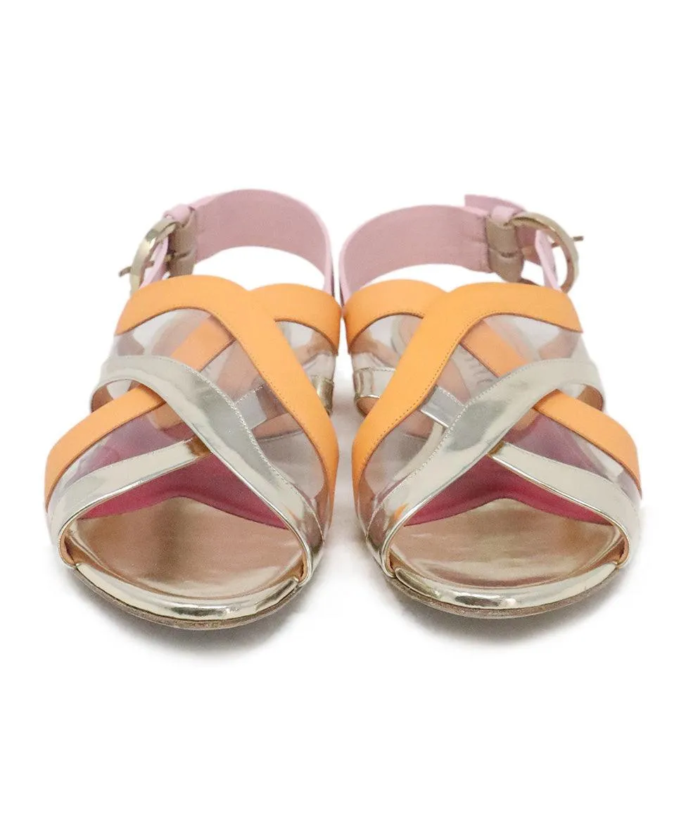 Emilio Pucci Orange & Pink Sandals sz 6