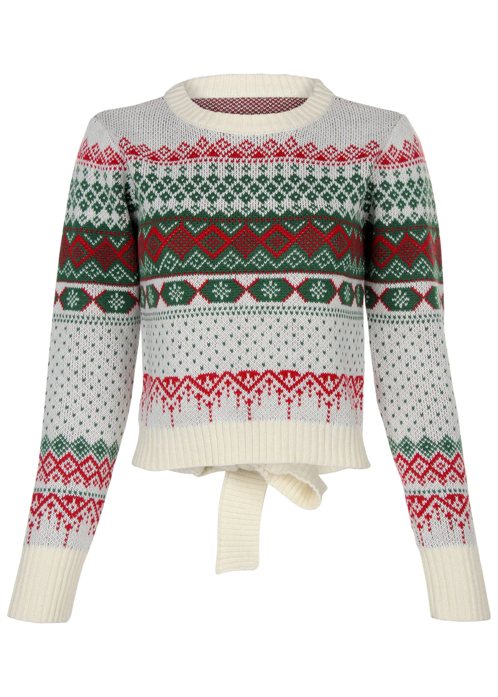 Fair Isle Sweater - Red & Green Multi