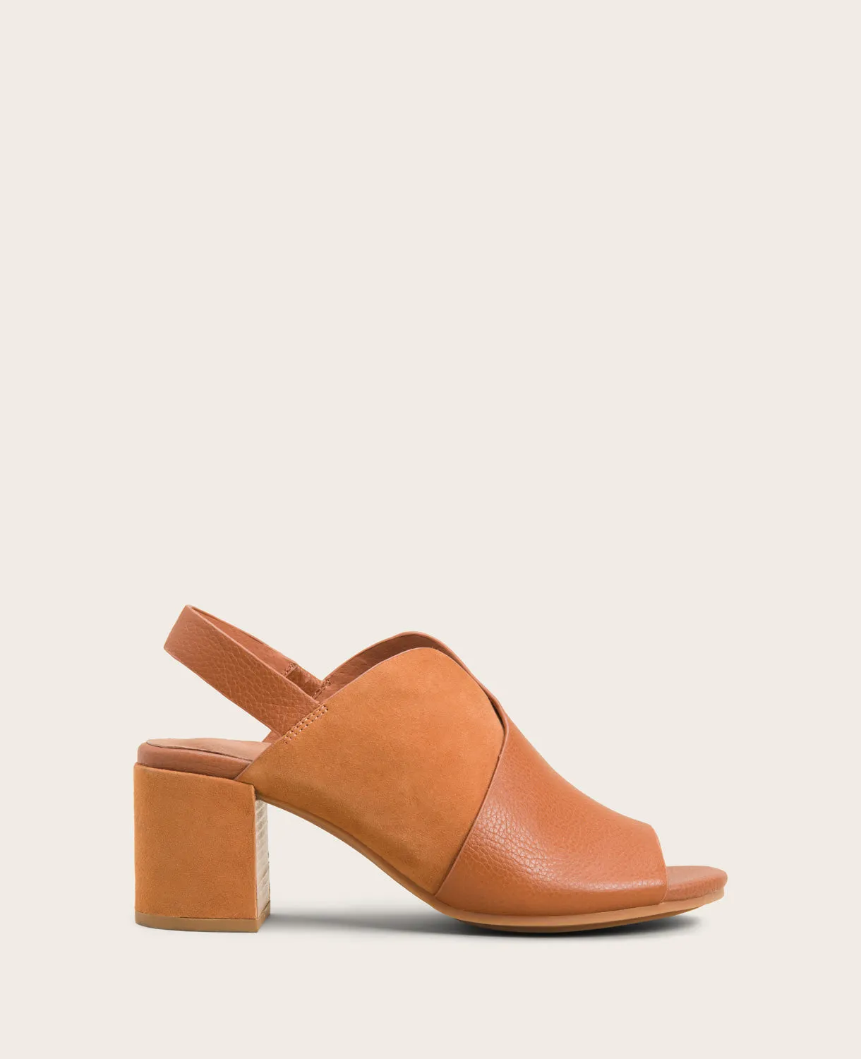 GENTLE SOULS - Charlene Leather Slingback Block Heel Sandal