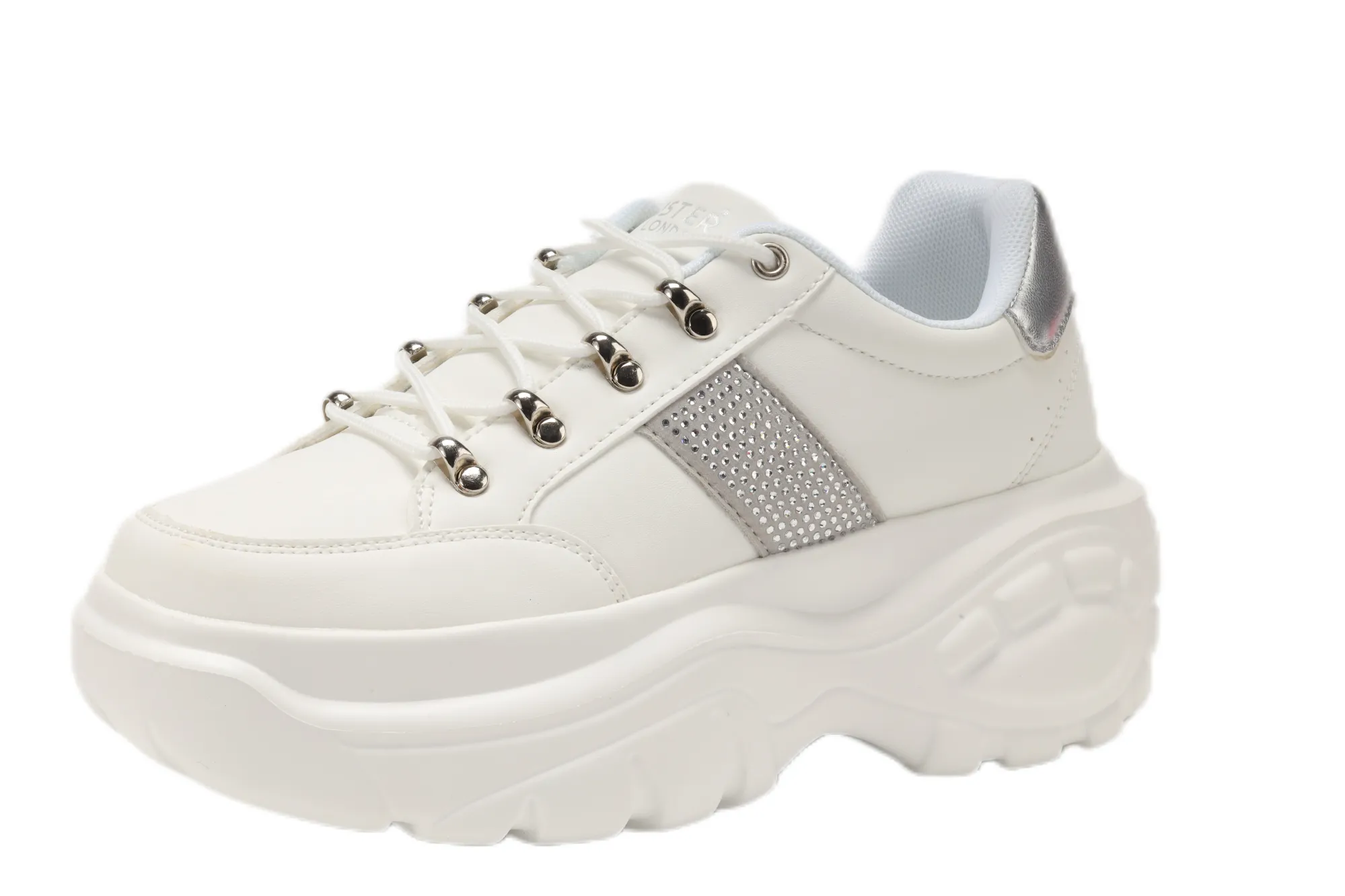 Hamster London Heli Silver Stripe Party Sneakers