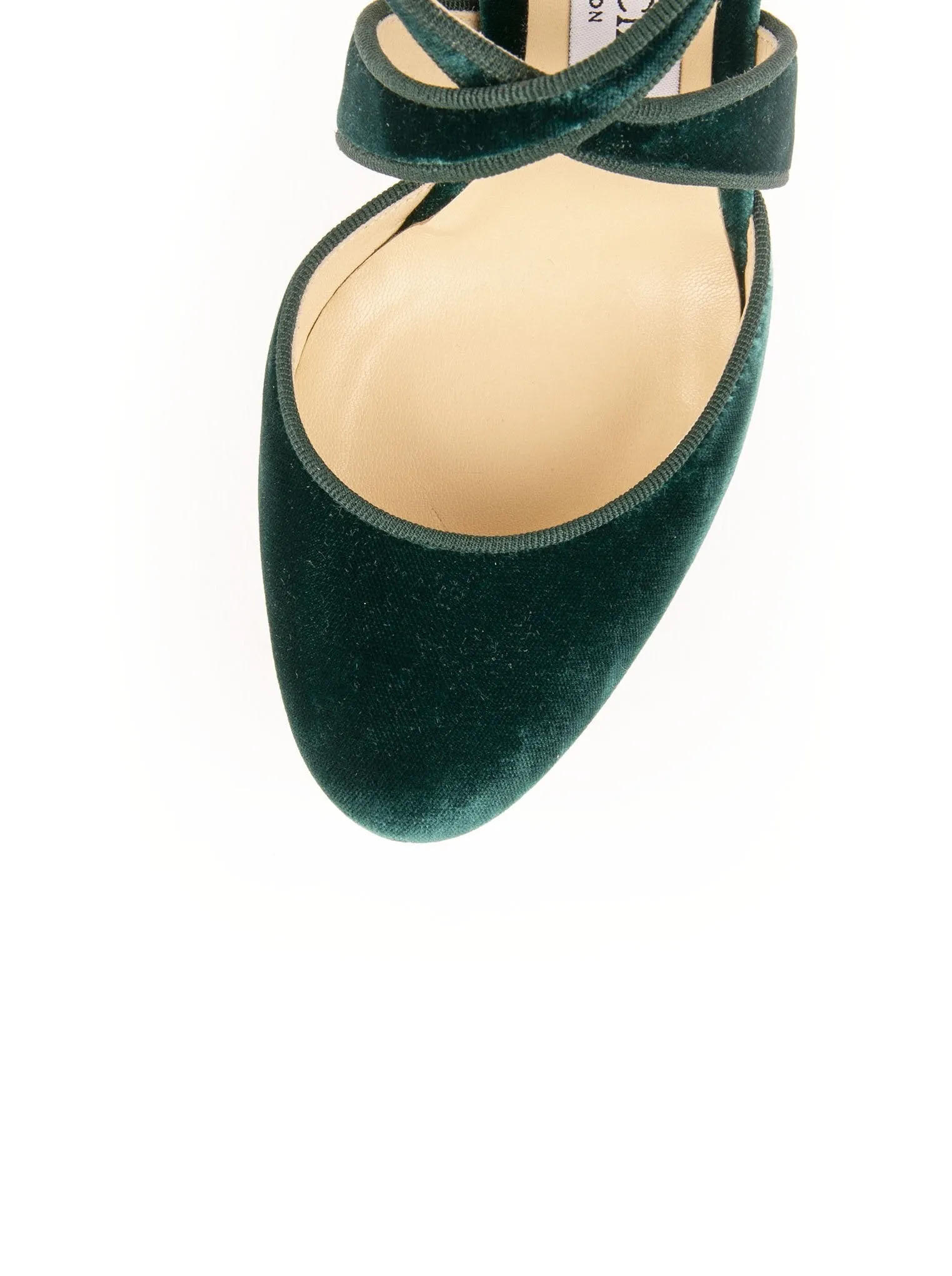 Joyce 120 Velvet Pumps - Green