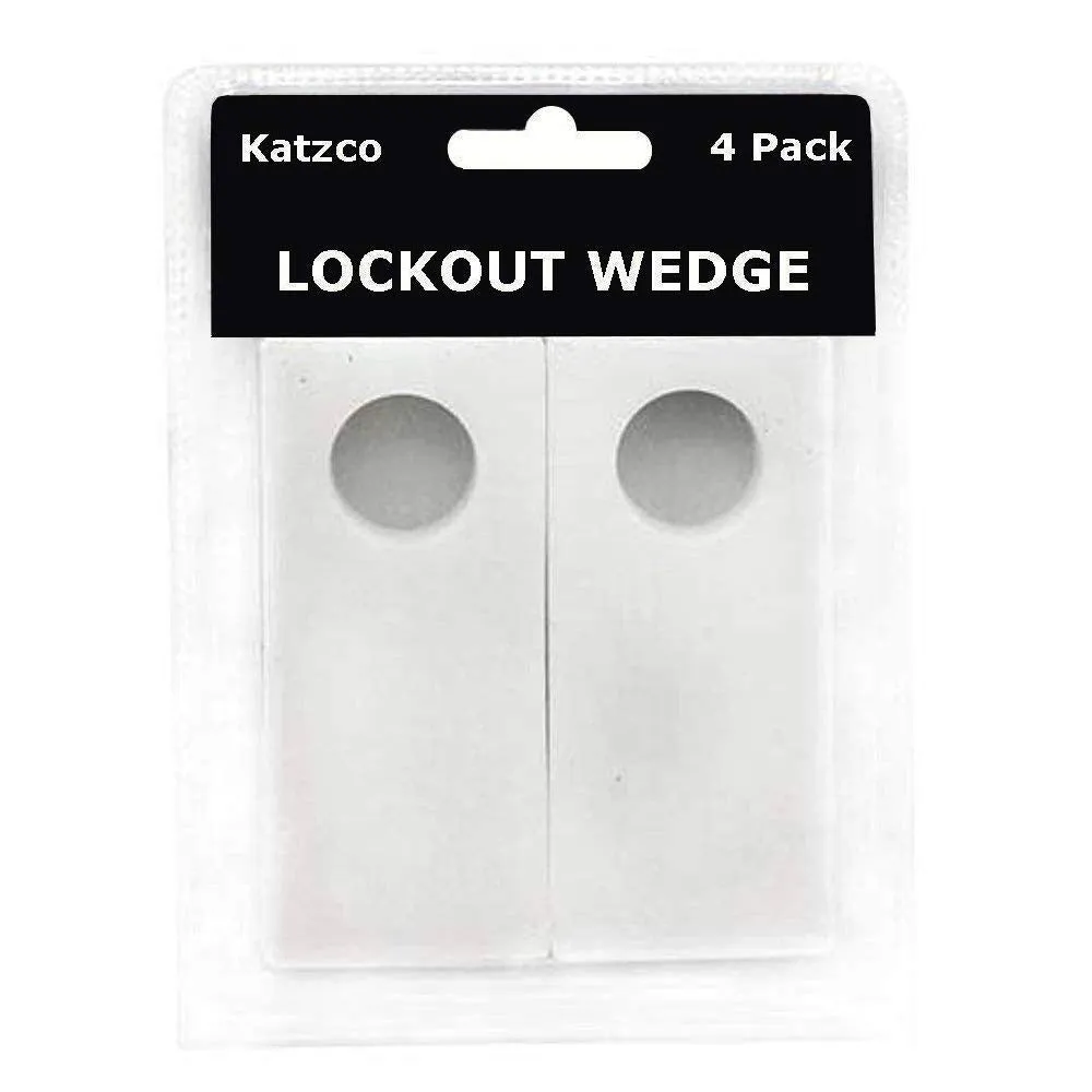 Katzco Plastic Doorway Wedge Kit  4 Pieces Thin Door Propping Tool - Ideal for Car