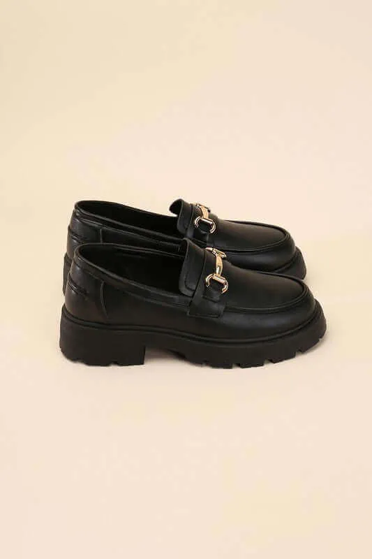 KINGSLEY-1 Horse-Bit Loafer in Black