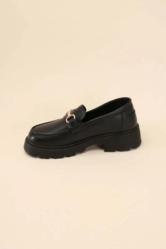 KINGSLEY-1 Horse-Bit Loafer in Black