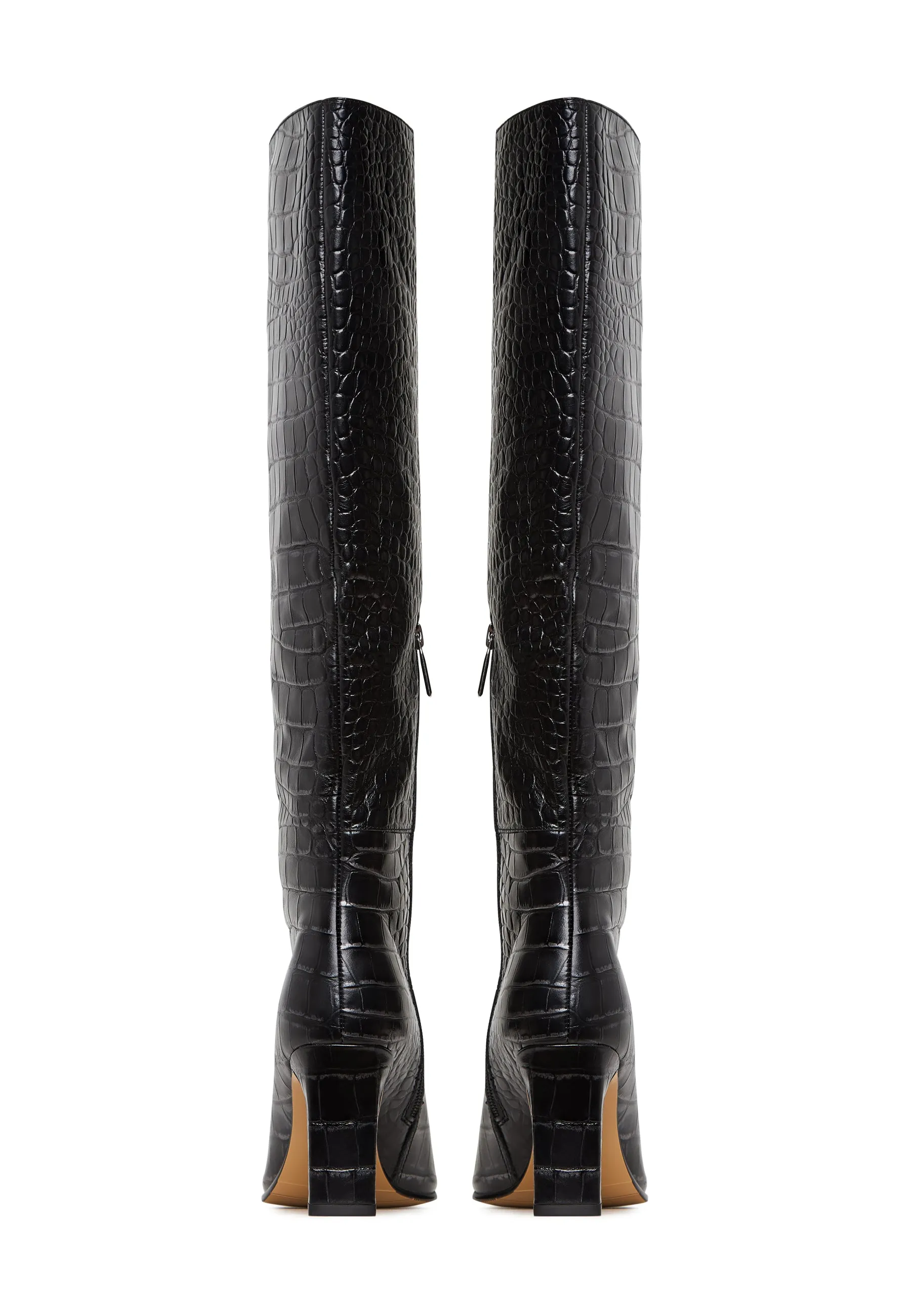 Knee-High Boots Hildi - Black Leather