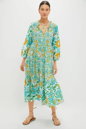 Lagoon Wildflower Long Sleeve Salty Paloma Caftan