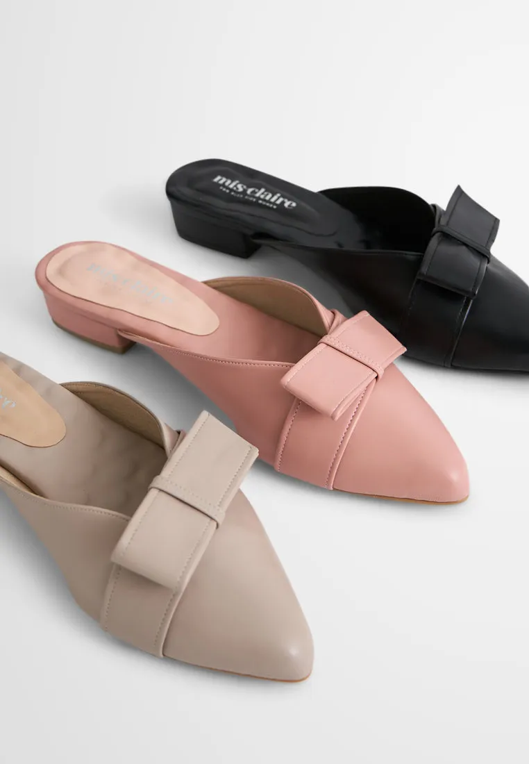 Lauren Backless Ribbon Pointed Flats