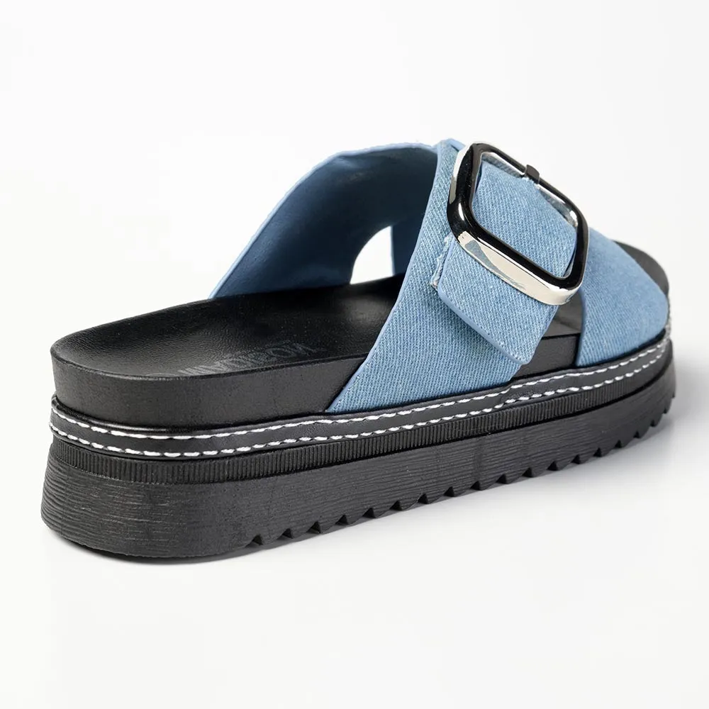 Madison Janiel Cross Over Mule - Blue