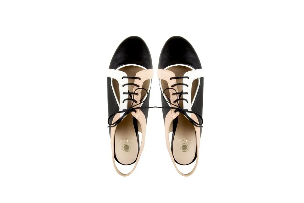 Martina Vegan Leather Slingback Flats | Black