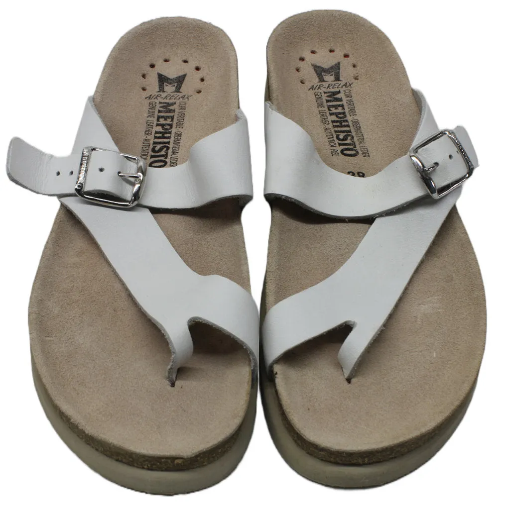 Mephisto Womens Sandals Helen Casual Buckle Strap Toe-Post Open Back Leather - UK 5.5