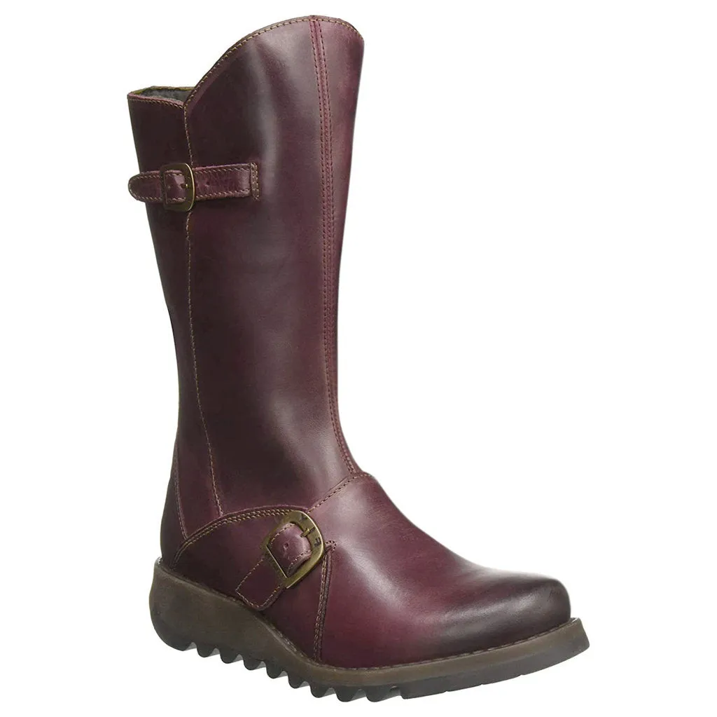 MES 2 Leather Women's Zip Up Mid Calf Boots