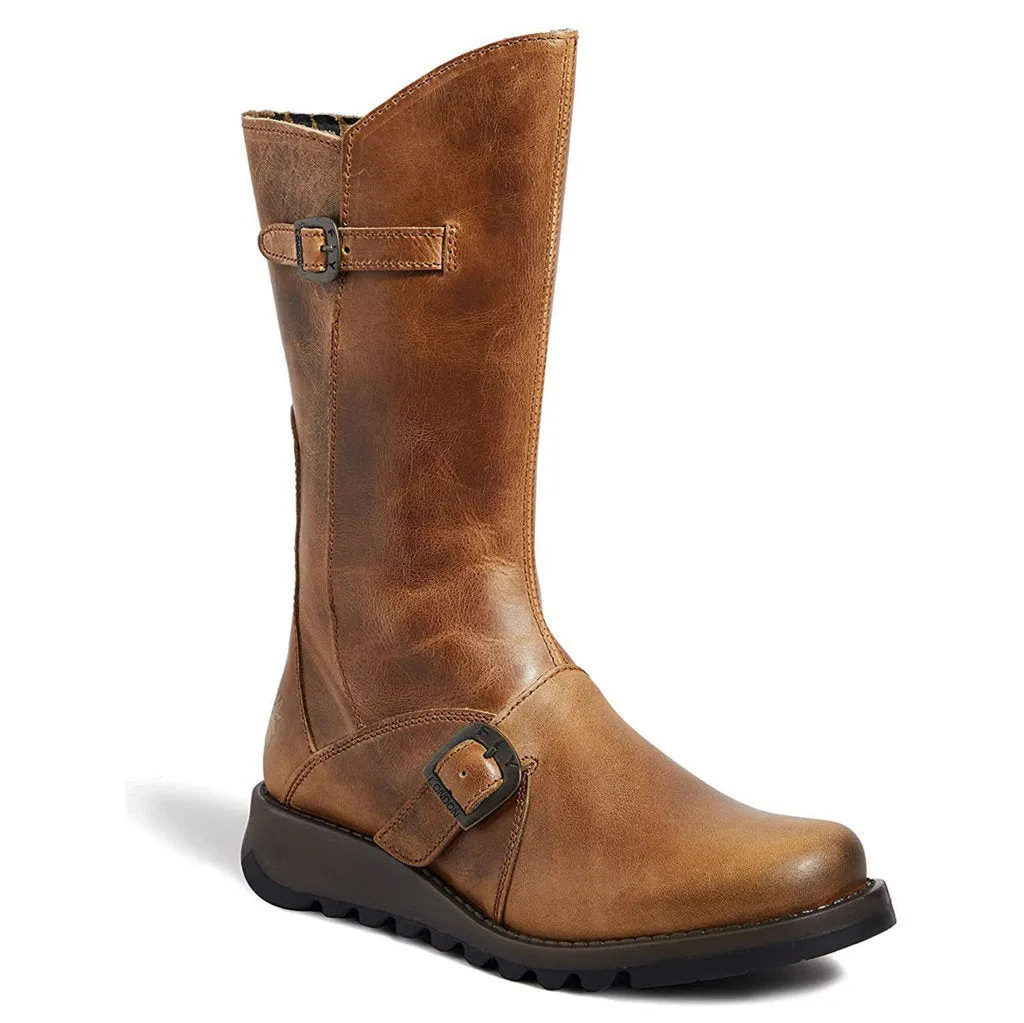 MES 2 Leather Women's Zip Up Mid Calf Boots