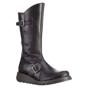 MES 2 Leather Women's Zip Up Mid Calf Boots