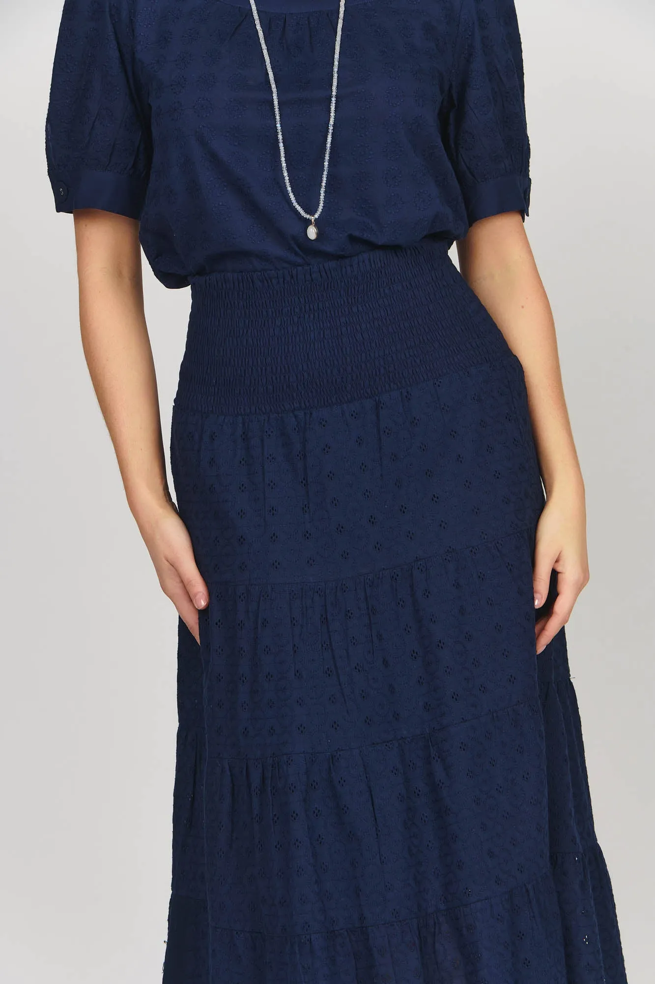 Elegant French Navy Nova Skirt for Women