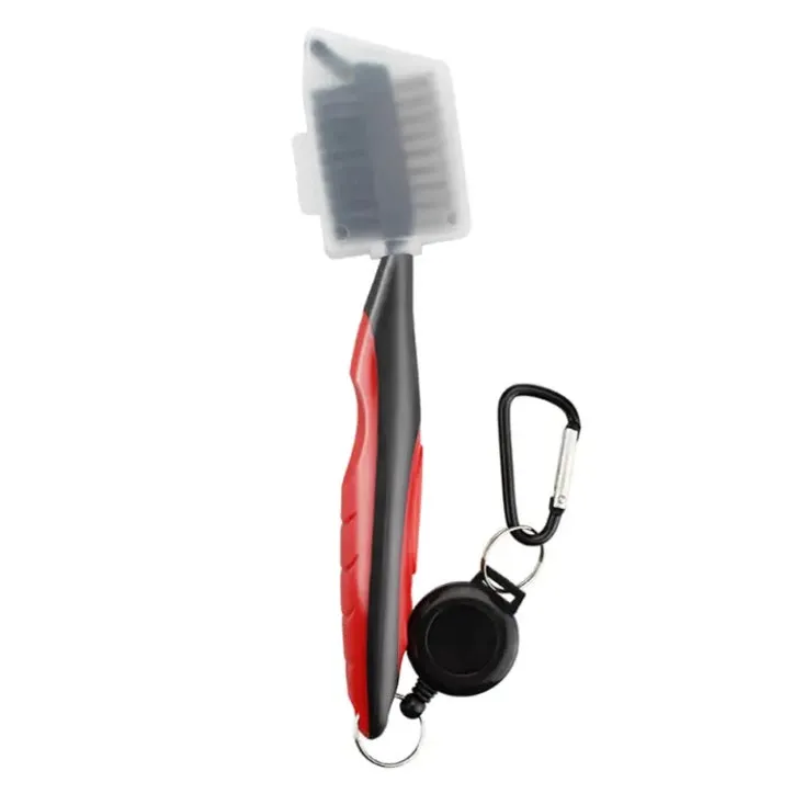 Nylon Dual Sided Golf Groove Cleaning Brush with Retractable Cord