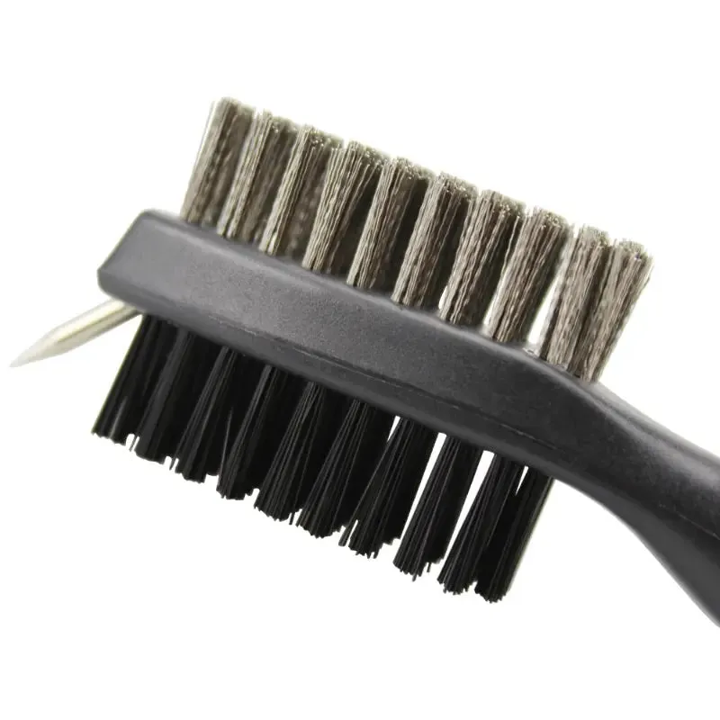 Nylon Dual Sided Golf Groove Cleaning Brush with Retractable Cord