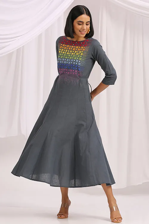 Okhai 'Prism Dream' Hand Embroidered Mirror Work Dress