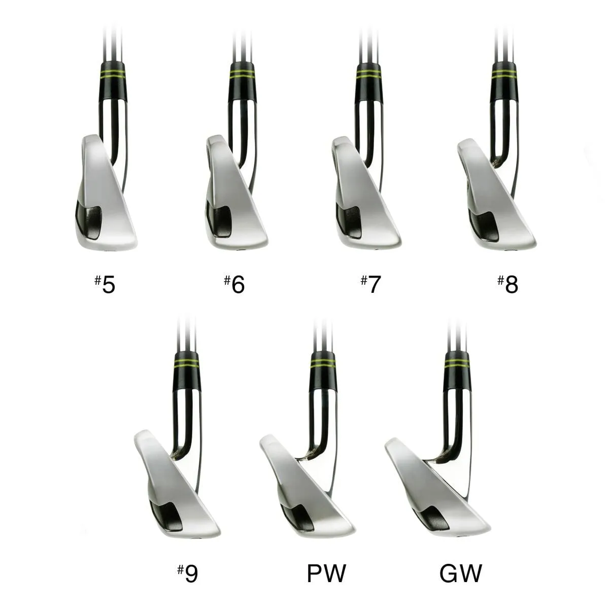 Orlimar Intercept #5-9, PW, GW Single Length Iron Set Regular Flex Graph. MRH