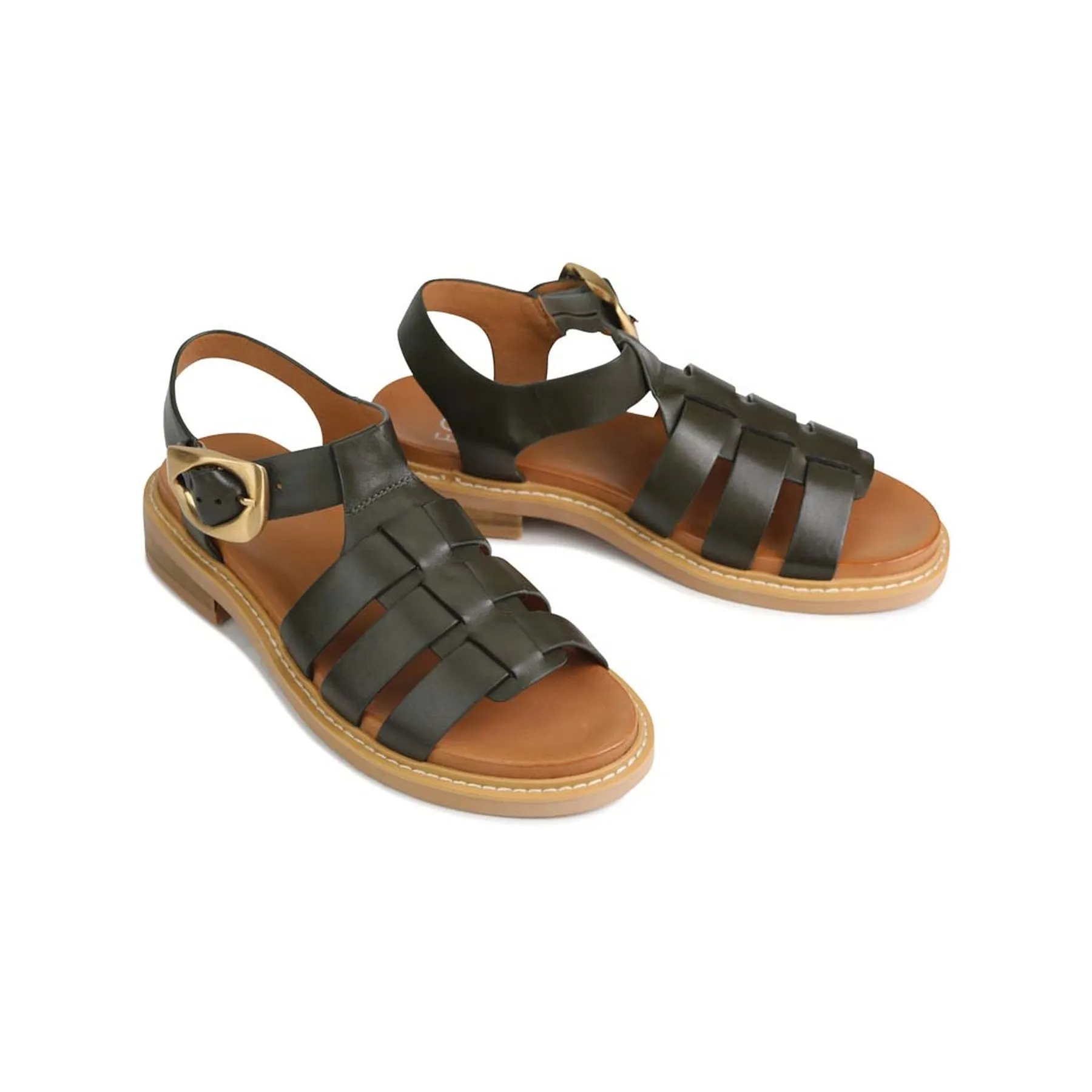 ORNAMENT LEATHER SANDALS